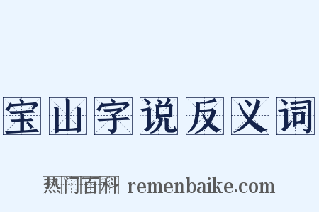 宝山字说反义词是什么意思的图片